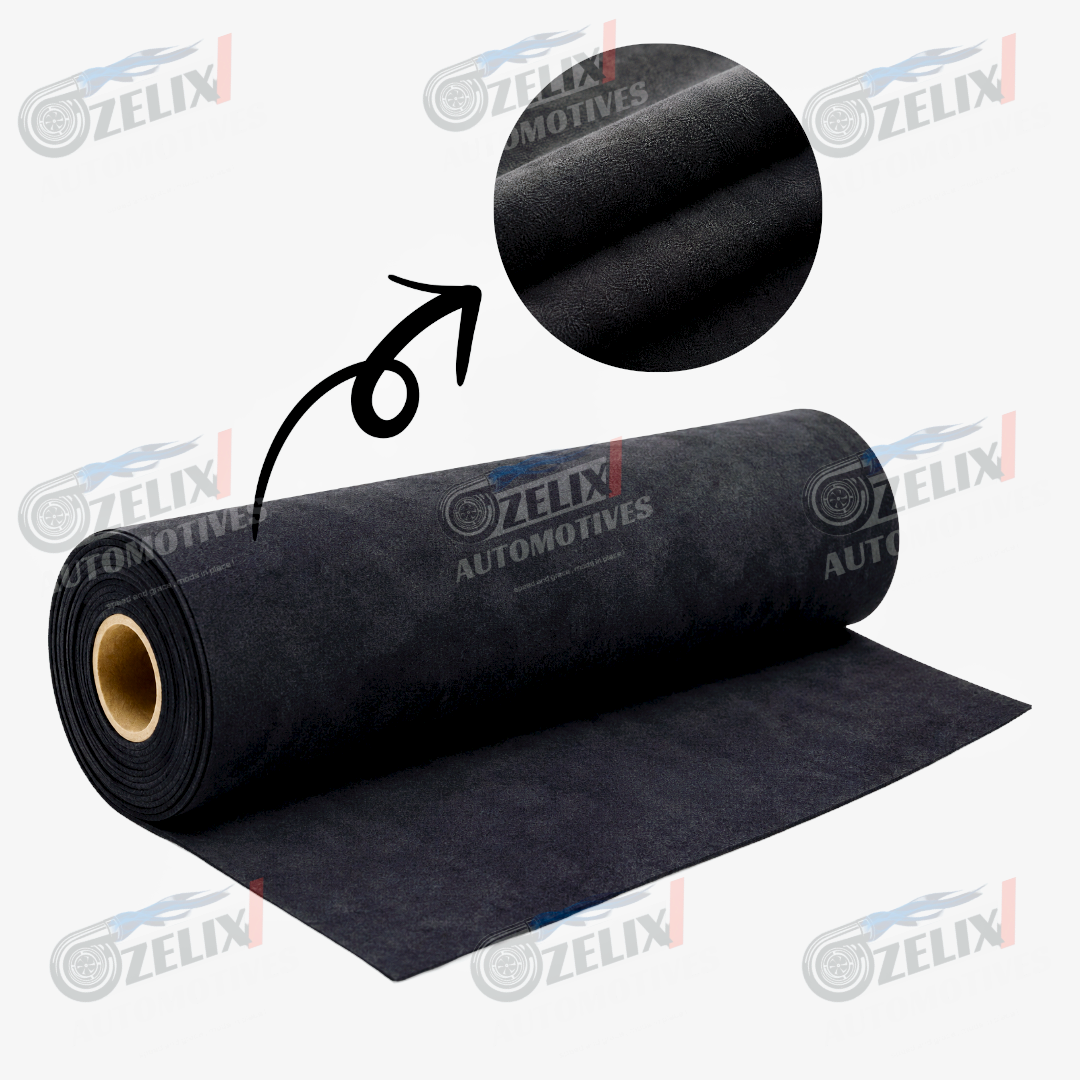 Black Alcantara Finish Car Interior Wrap | Enhance Luxury Look