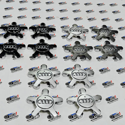 Audi Star-Design Wheel Caps | Outer Diameter 133-mm