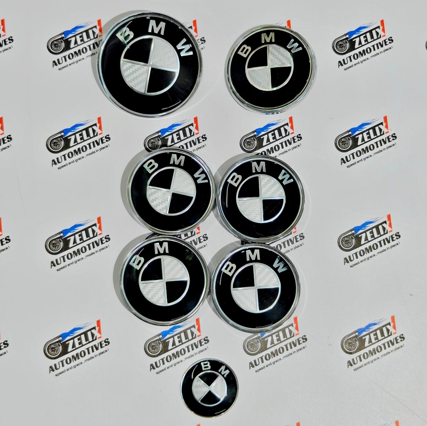 BMW Complete Emblem Kit Set of 7 | Exterior & Interior