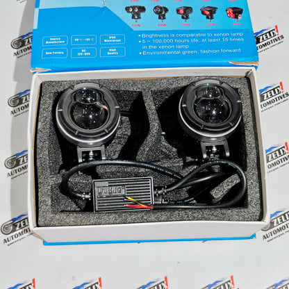 HJG 124 Dual-Lens Auxiliary Lights | 120W High-Performance Fog Lamps