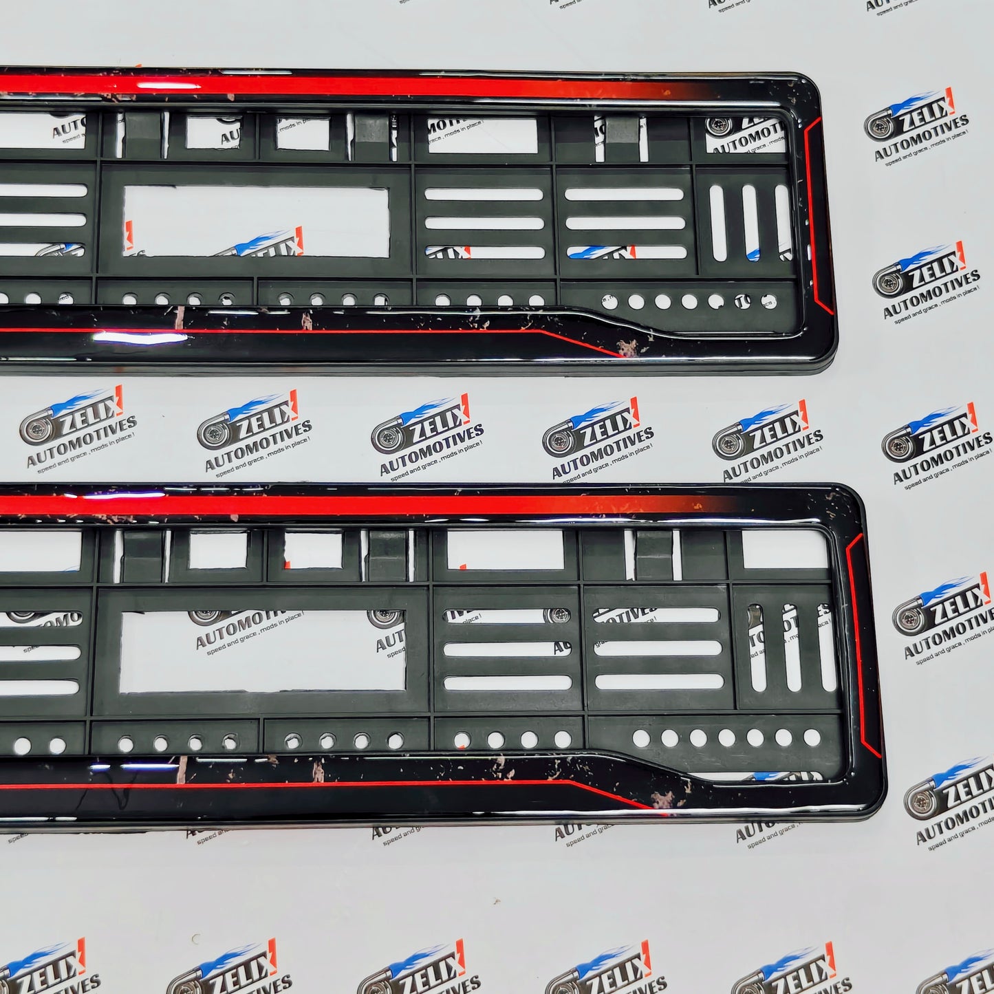 Number Plate Frames 3D Texture Finish (Pair) | Universal Fit