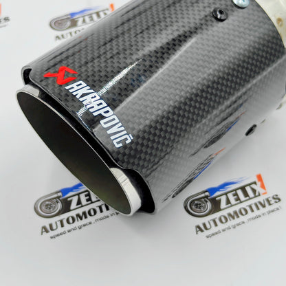 Akrapovic Single Exhaust Tip with Blue LED Illumination
