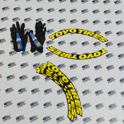 Car Tyre Stickers Sporty Designs for 4-Tyre