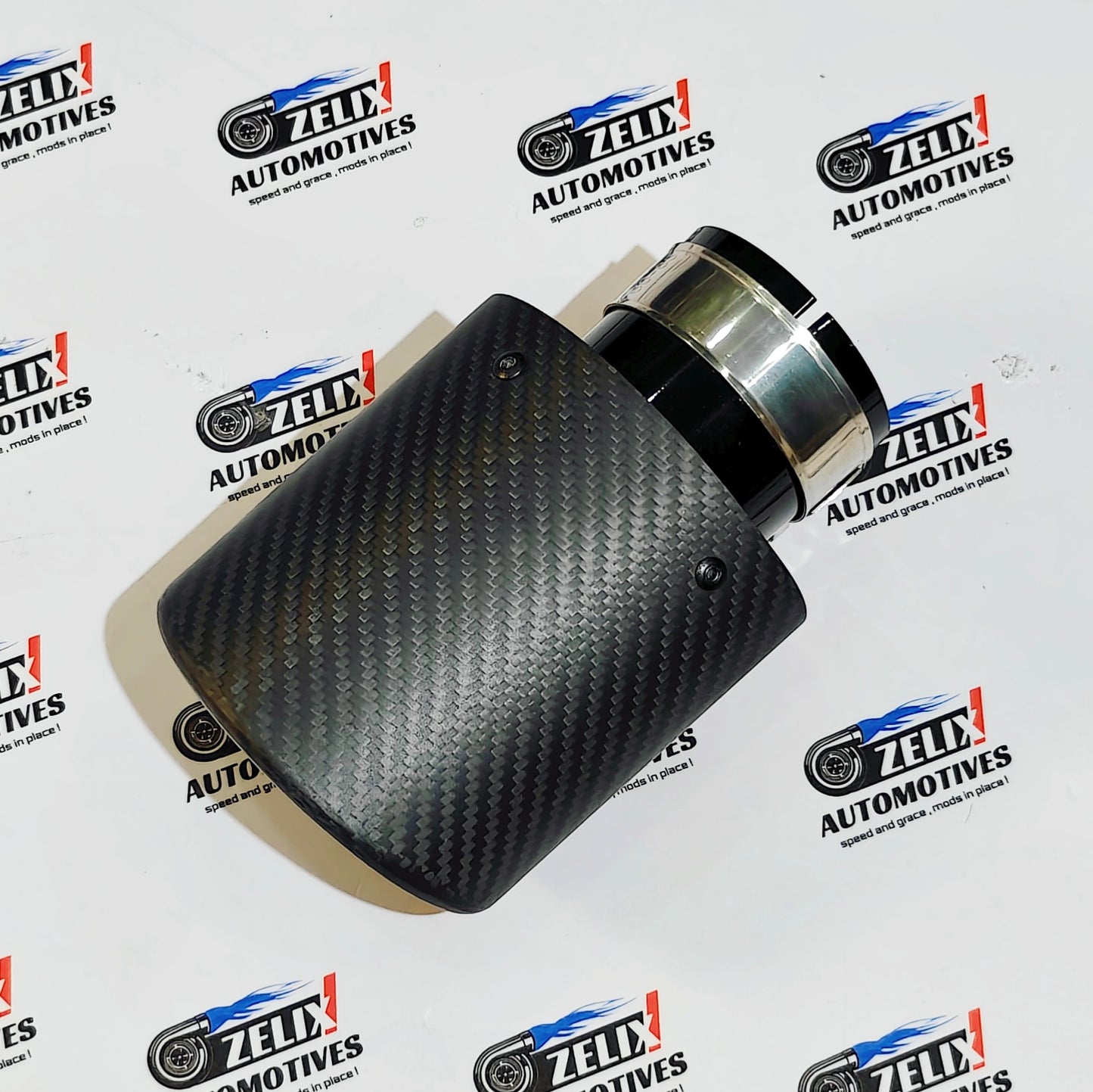 Single Tip Matte Carbon Black Body | Universal Aftermarket Exhaust Tip