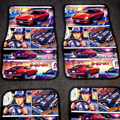 Japanese Comics Printed Car Floor Mats