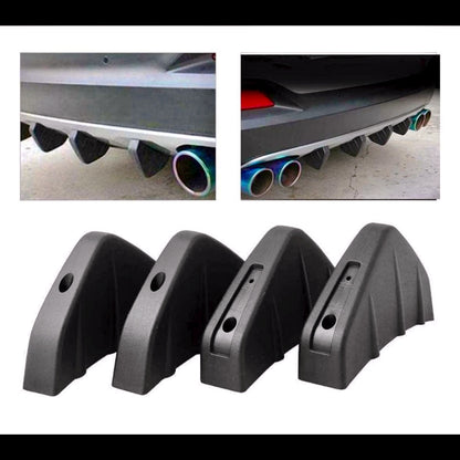 Rear Bumper Diffuser Fins Set of 4 | Universal Fit