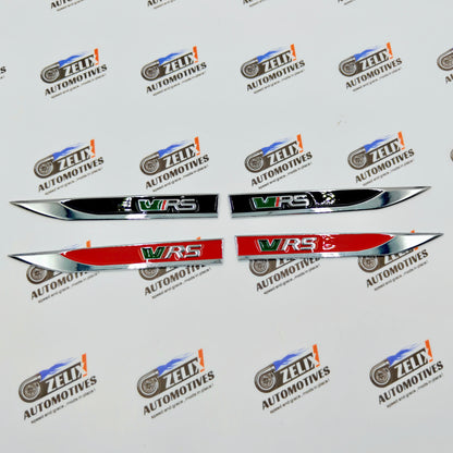 Skoda VRS Side Fenders Emblems | Metallic Finish