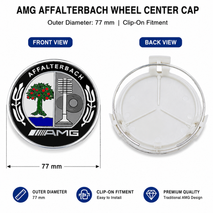 AMG Traditional Affalterbach Wheel Caps | Outer Diameter 77-mm
