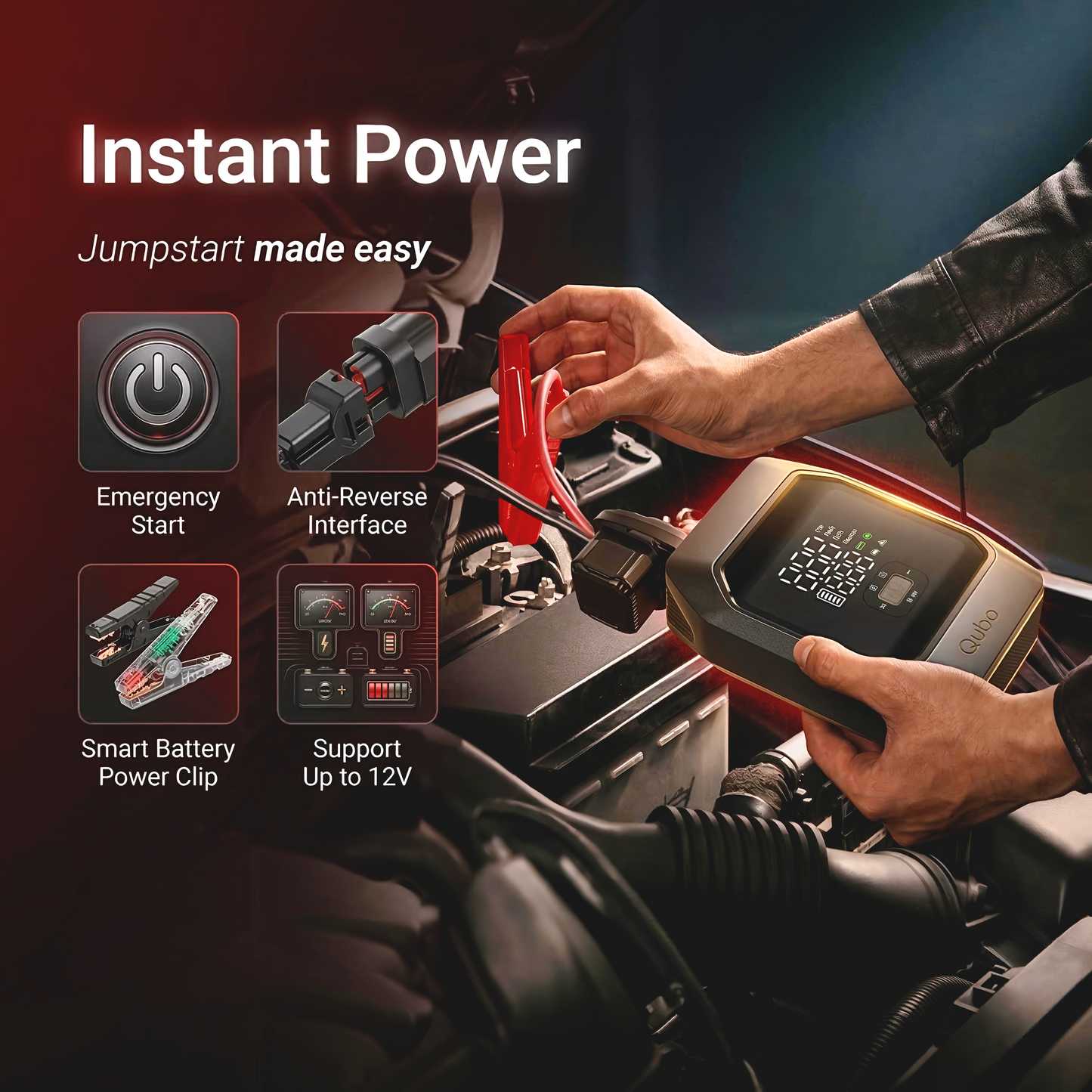 Jump Starter & Tyre Inflator 2-in-1 | Portable Emergency Tool