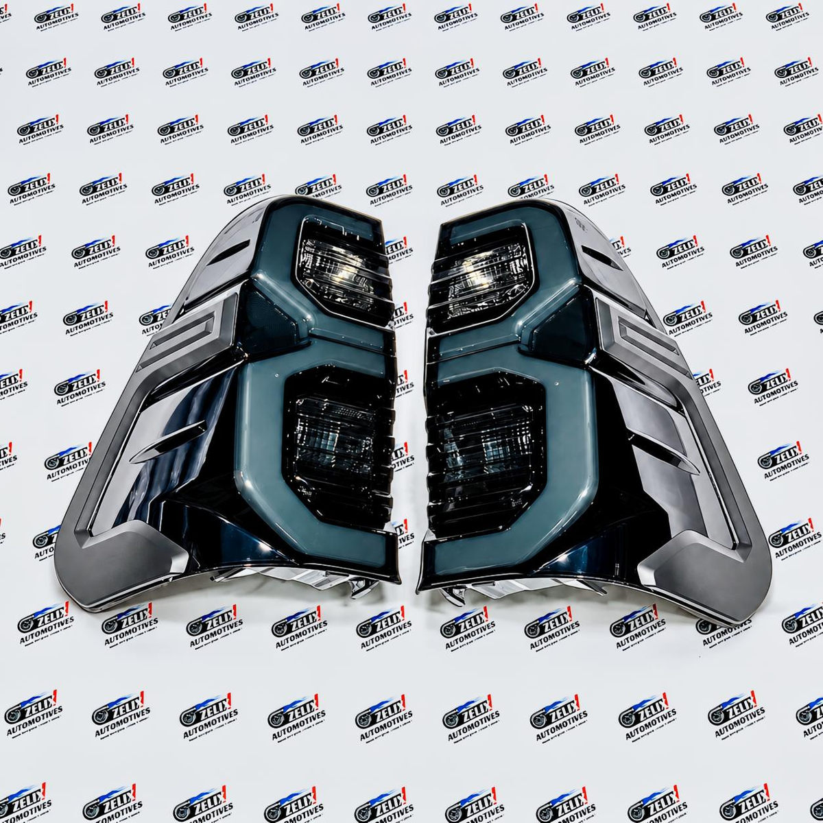 Toyota Hilux RGB Matrix LED Tail Lights | Full Smoke Finish
