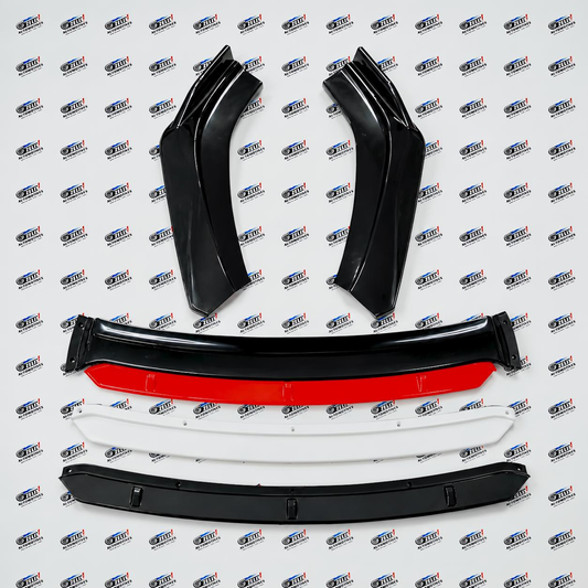 Universal 4-Piece Front Splitter | Red, White & Black Lip Options