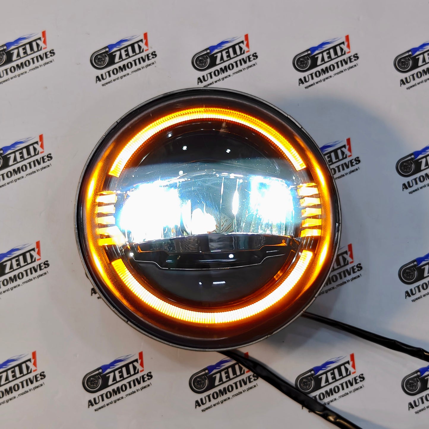 Wrangler-Styled LED Headlight Kit with DRL for Mahindra Thar (2020+) - Aftermarket LED (210W)