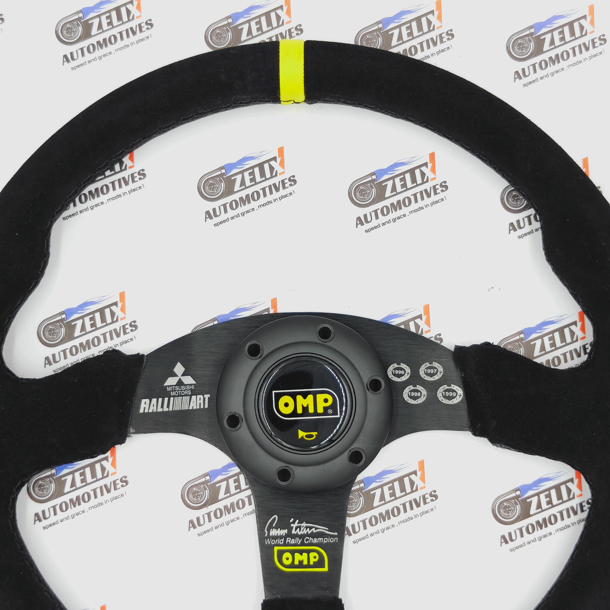 OMP x Ralliart Alcantara Finish Steering Wheel