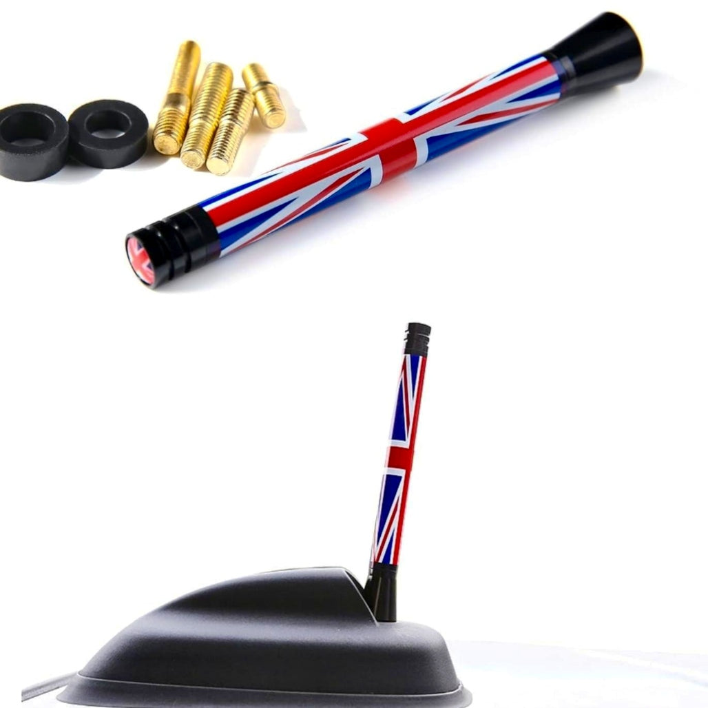 Universal Aluminium Car Antenna – Flag Design Variants (Germany / UK)