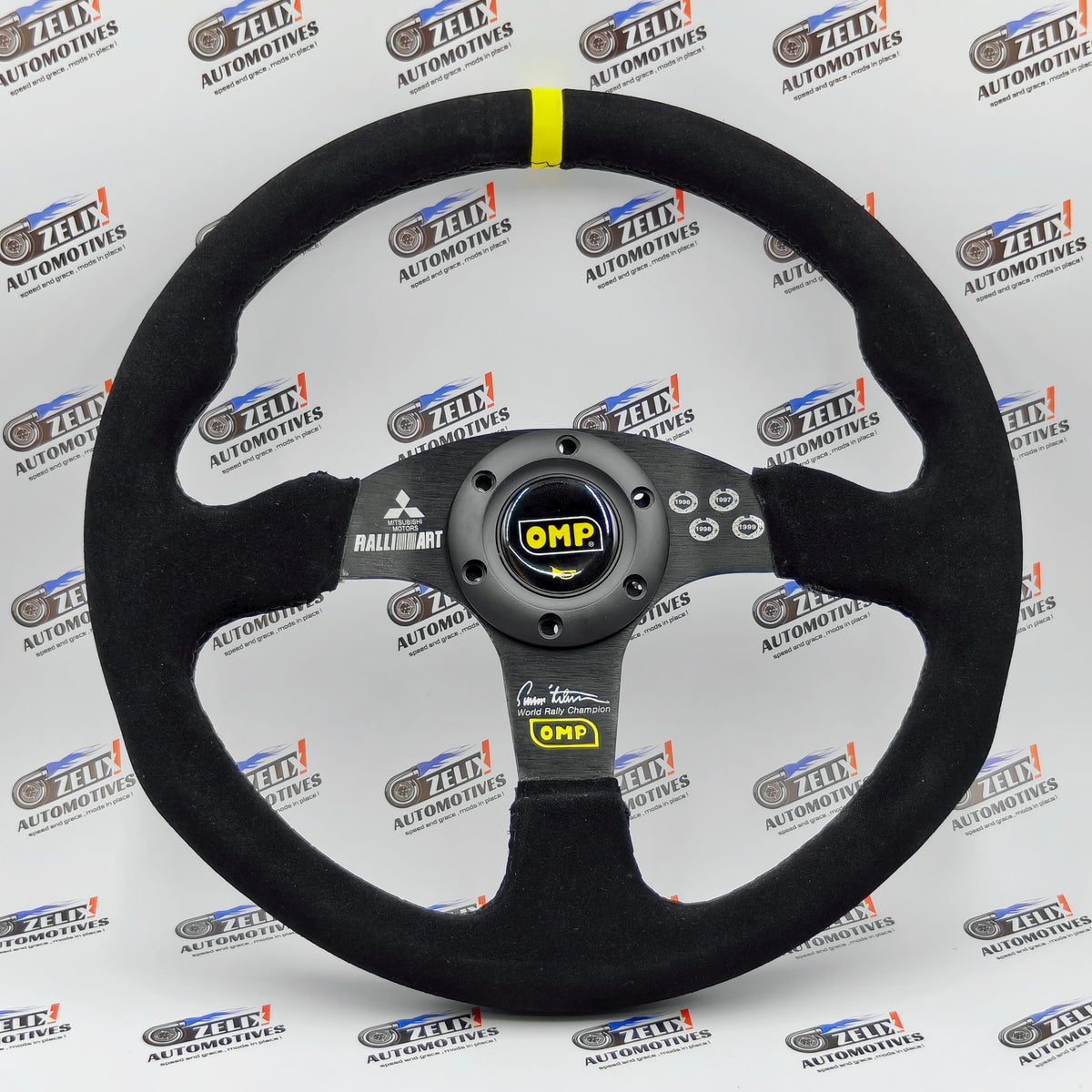 OMP x Ralliart Alcantara Finish Steering Wheel