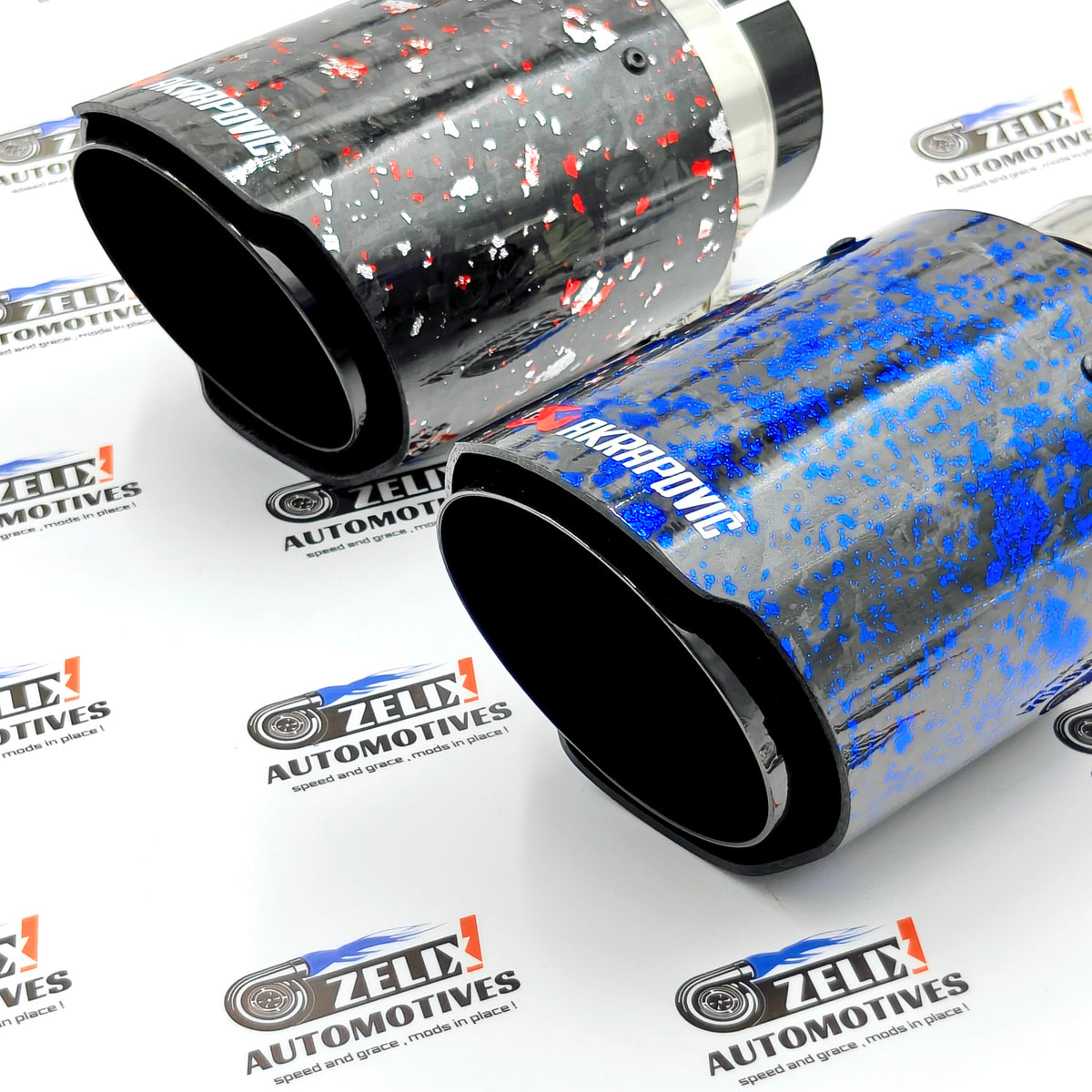 Akrapovic Single Exhaust Tip | Forged Carbon Red Finish