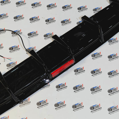VW Virtus Rear Diffuser with Brake Light | 6-Fin Design