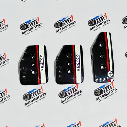 Sparco Pedal Kit for Manual Cars | Black & Silver Color Options | Aluminum Material