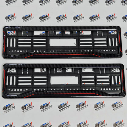 Number Plate Frames 3D Texture Finish (Pair) | Universal Fit