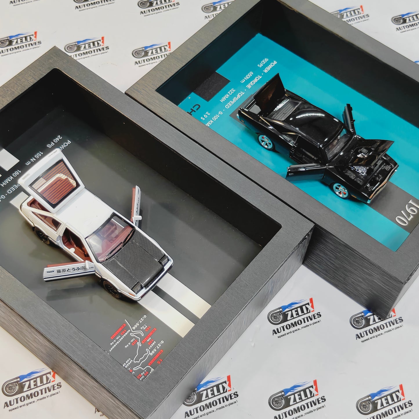 3D Car Wall Frame with Functional Doors, Bonnet & Rear Trunk