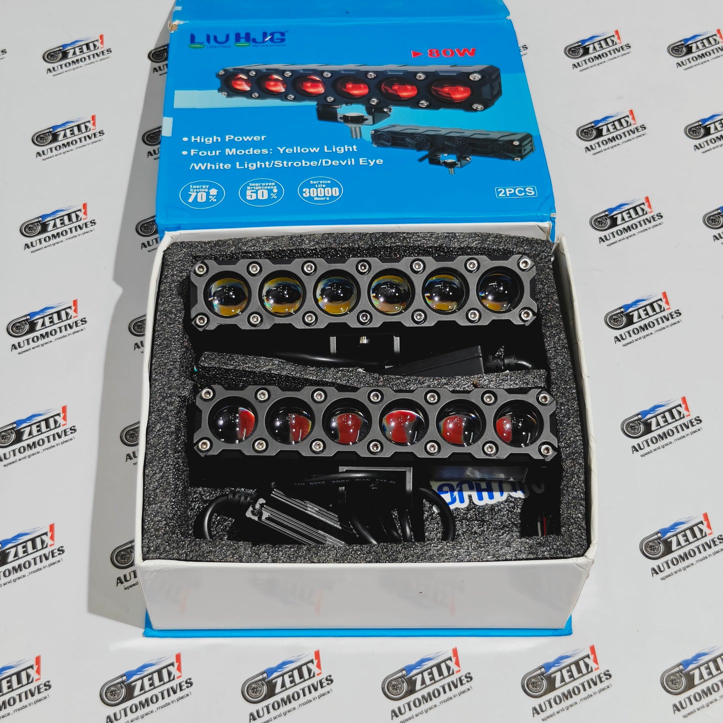 HJG 6-Lens Auxiliary Lights | 180W Mega Drive Fog Lamps