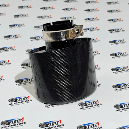 Universal Big Mouth Single Exhaust Tip | Gloss Carbon Finish
