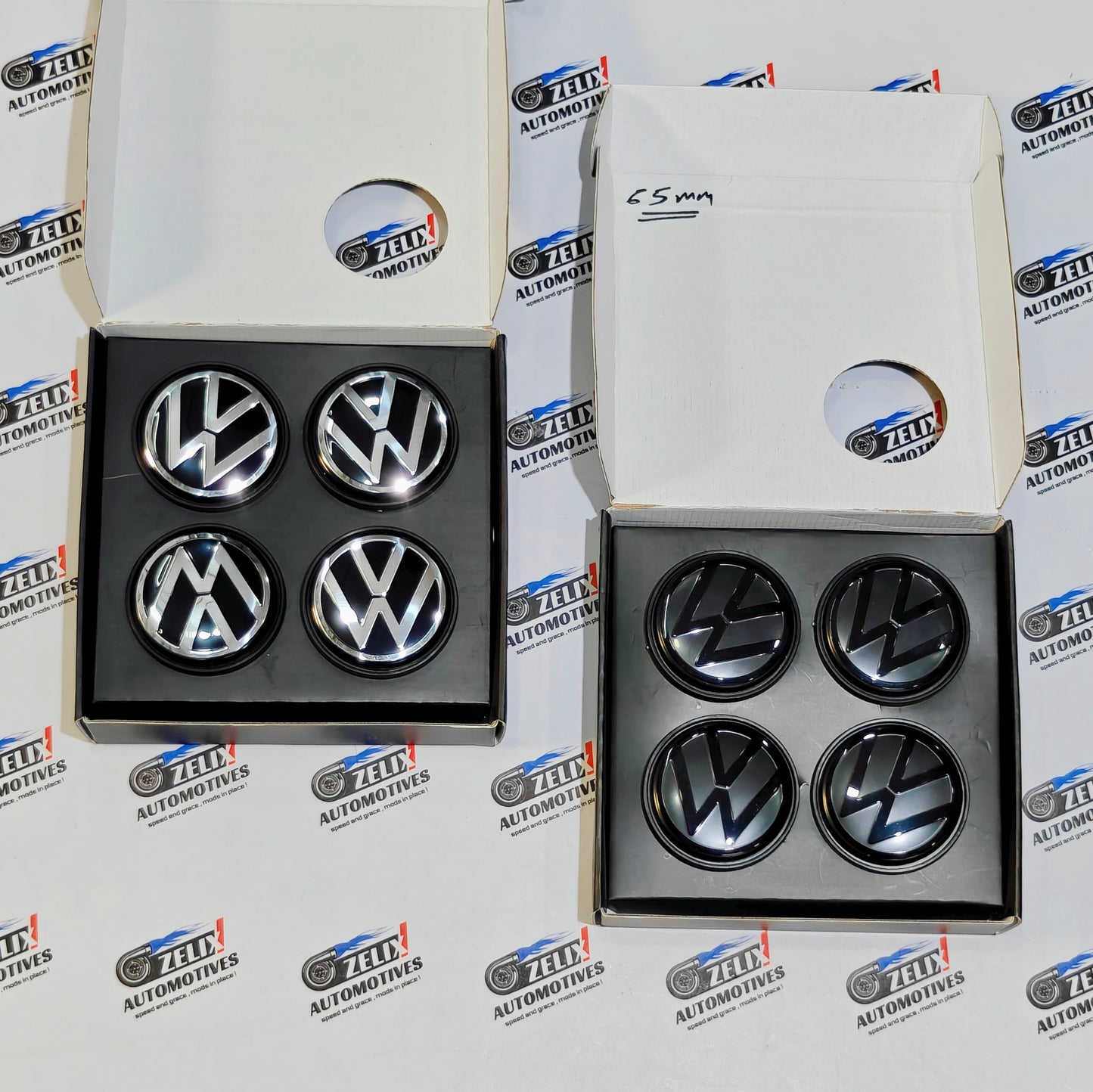 VW Floating Wheel Caps for Virtus,Golf, & Tiguan | Size (65 mm)