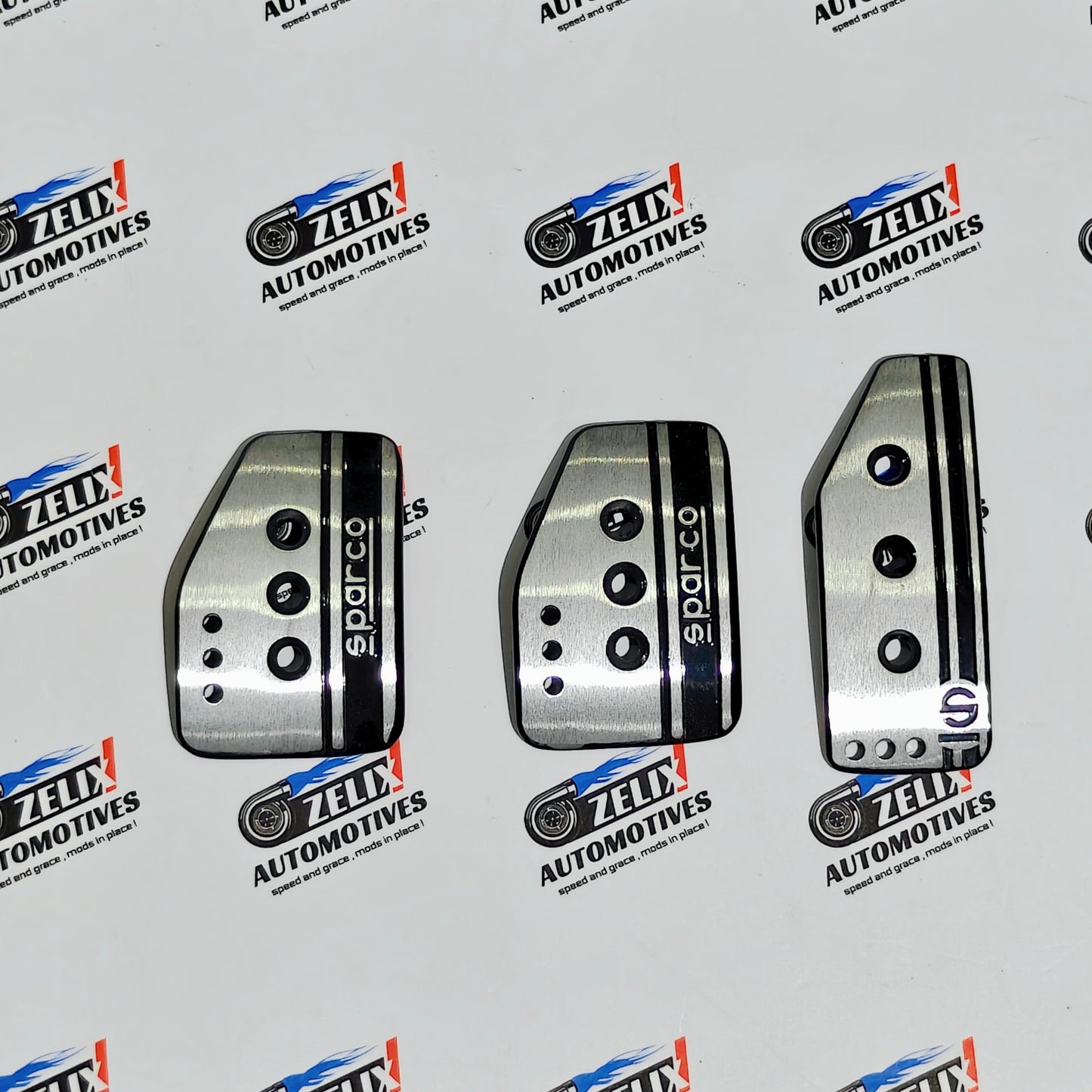 Sparco Pedal Kit for Manual Cars | Black & Silver Color Options | Aluminum Material