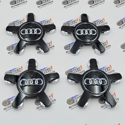 Star Shape Wheel Center Caps Compatible With AUDI | Aftermarket Set of 4 With Three Color Options