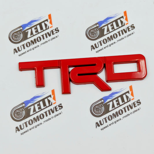 TRD Metallic Finish Emblem For Toyota Cars