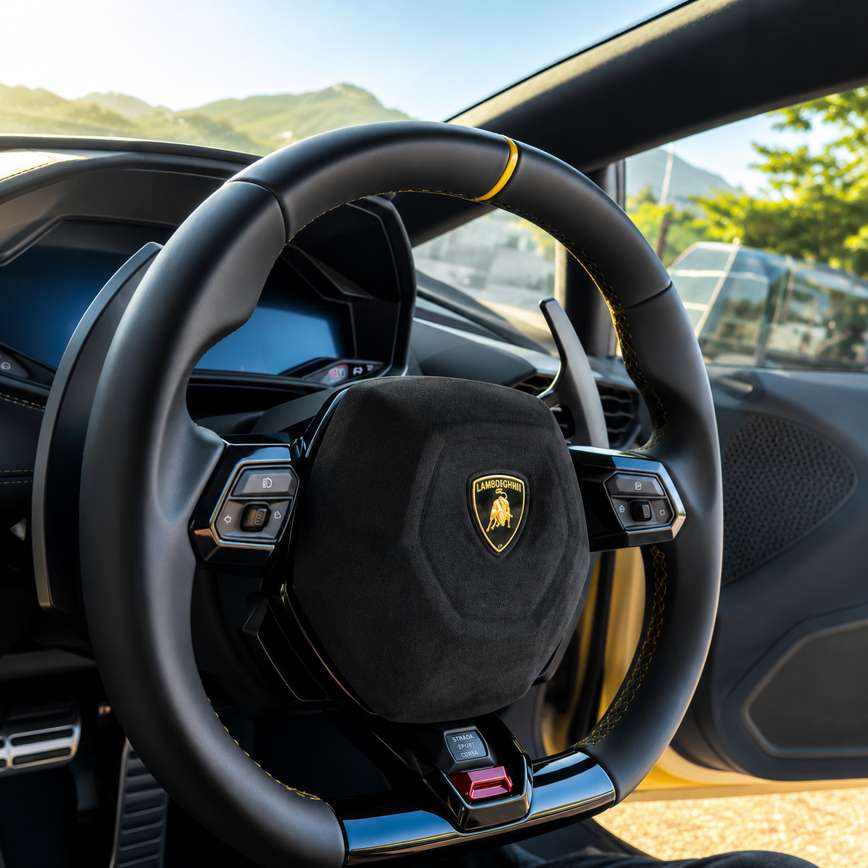 Black Alcantara Finish Car Interior Wrap | Enhance Luxury Look