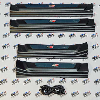 GR Sports LED Door Step Sill Plate Guards | Compatible with Fortuner,Hycross,Hilux