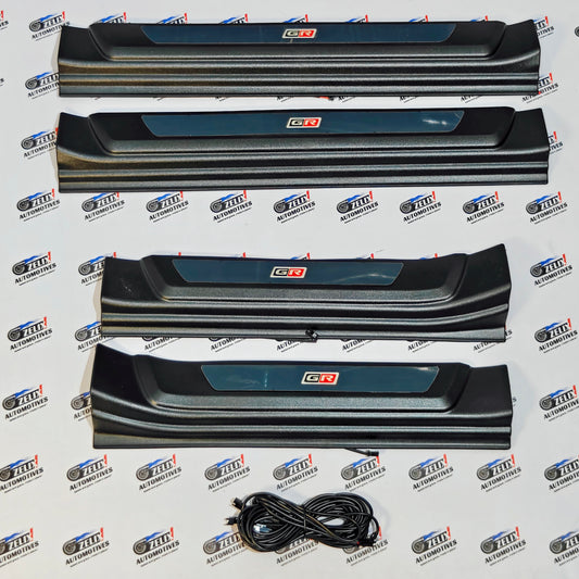 GR Sports LED Door Step Sill Plate Guards | Compatible with Fortuner,Hycross,Hilux