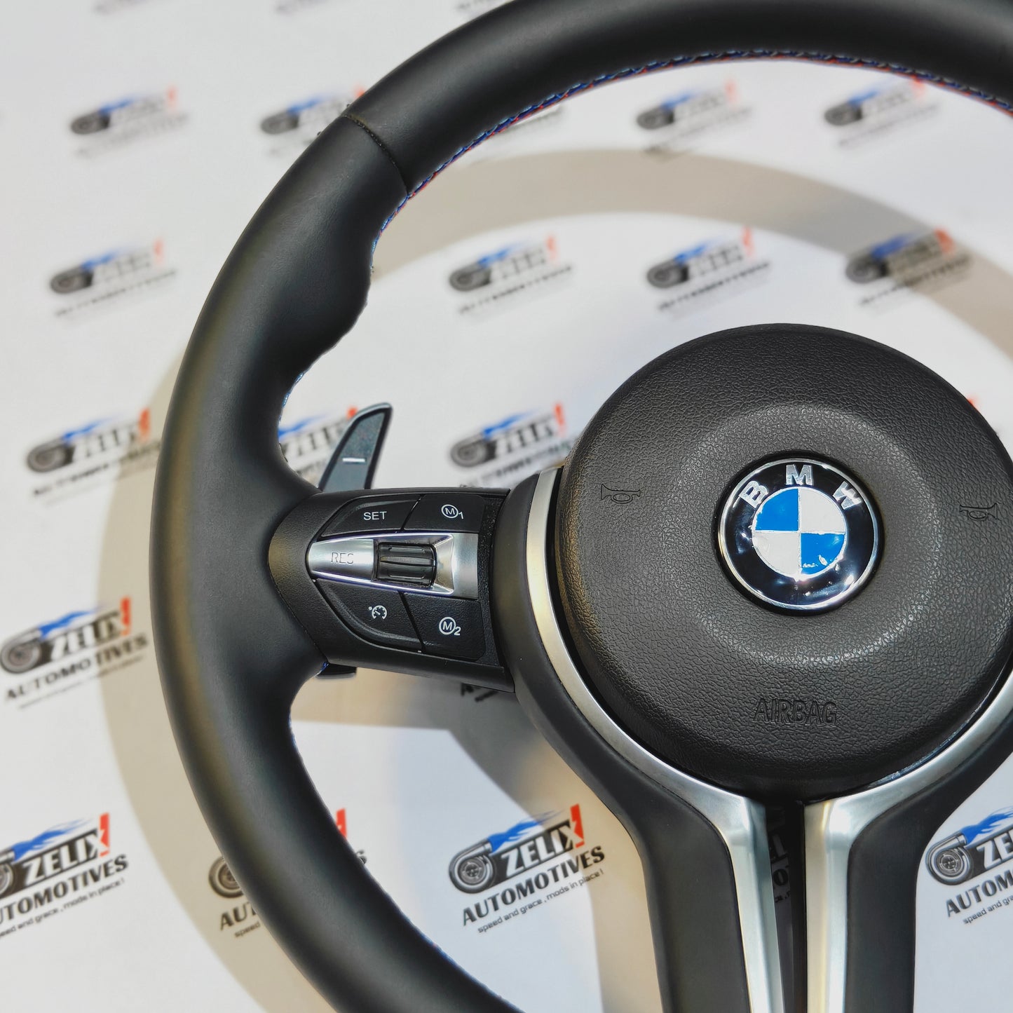 BMW 5-Series F10 Leather Finish Steering Wheel | Paddle Shifters & Control Modes