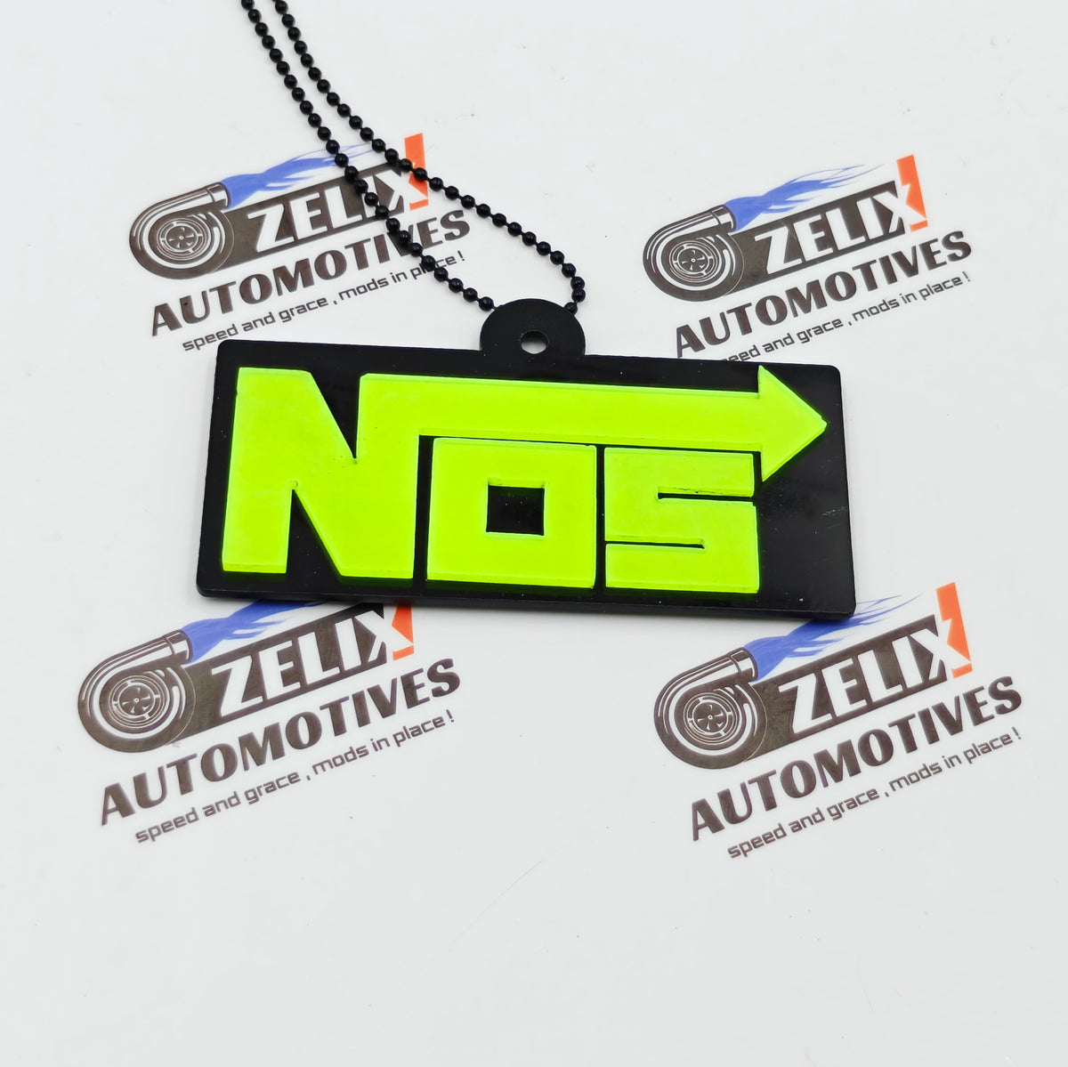 Neon Fluorescent Mirror Hanging | Car Enthusiast Collection