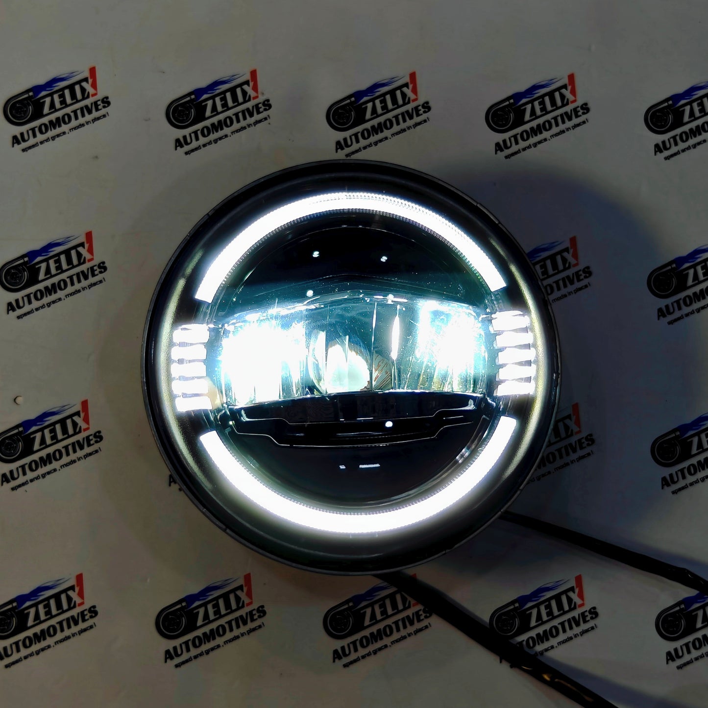 Wrangler-Styled LED Headlight Kit with DRL for Mahindra Thar (2020+) - Aftermarket LED (210W)