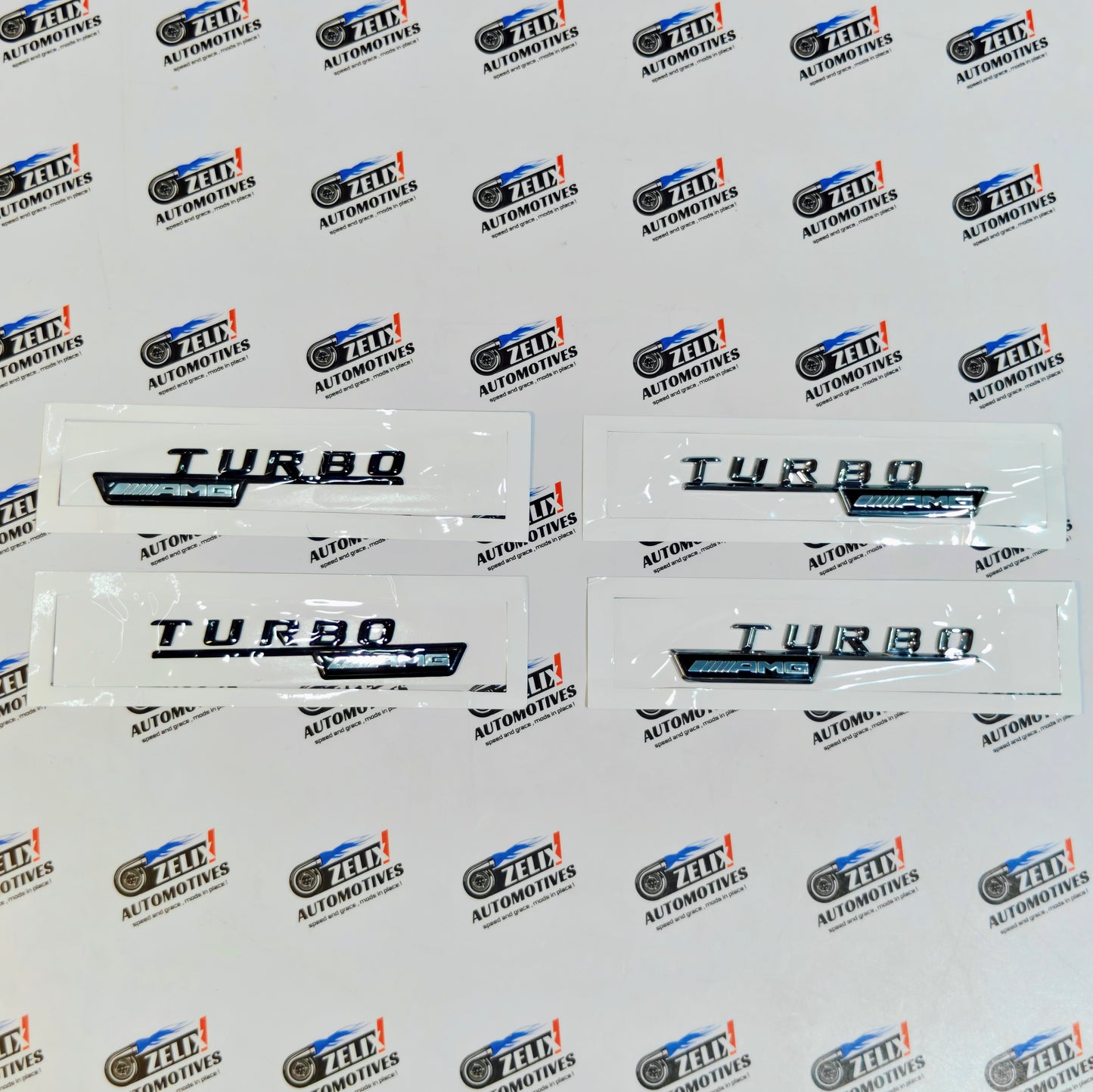 Mercedes AMG Turbo Fender Emblems | Set of 2