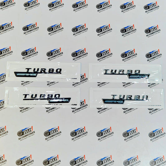 Mercedes AMG Turbo Fender Emblems | Set of 2