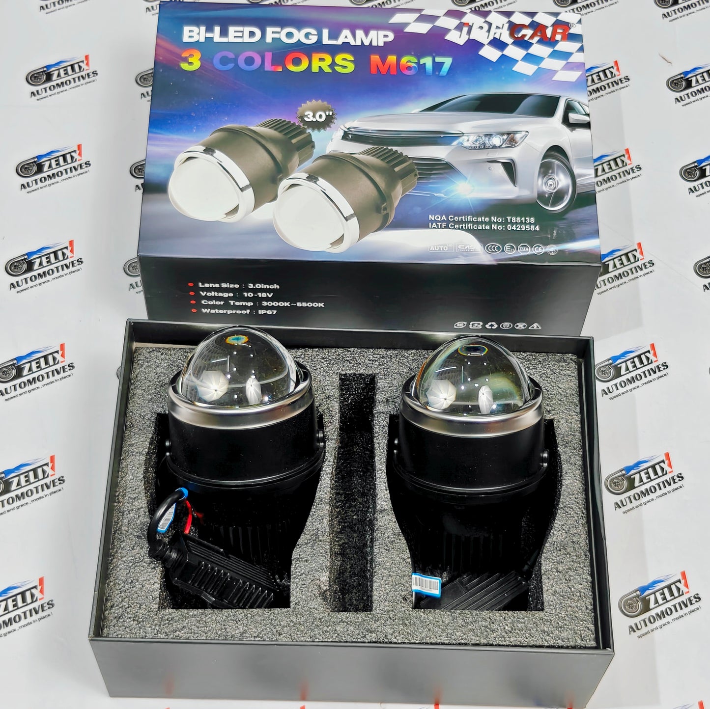 IPH-M617  Single-Color Fog Lamps 3-Inch | Bi-Xenon White LED Projector