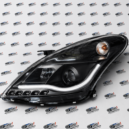 Maruti Suzuki Swift Audi-Style Projector Headlights | Aftermarket Headlamps with DRLs (Fits 2012-2015 Models)