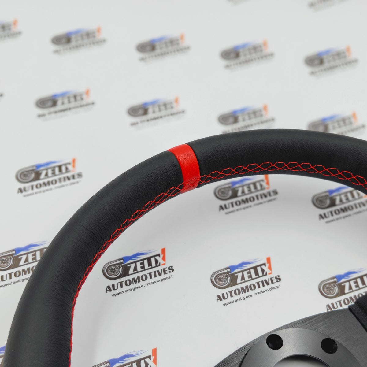 Universal 3-Spoke JDM Steering Wheel | Leather Finish