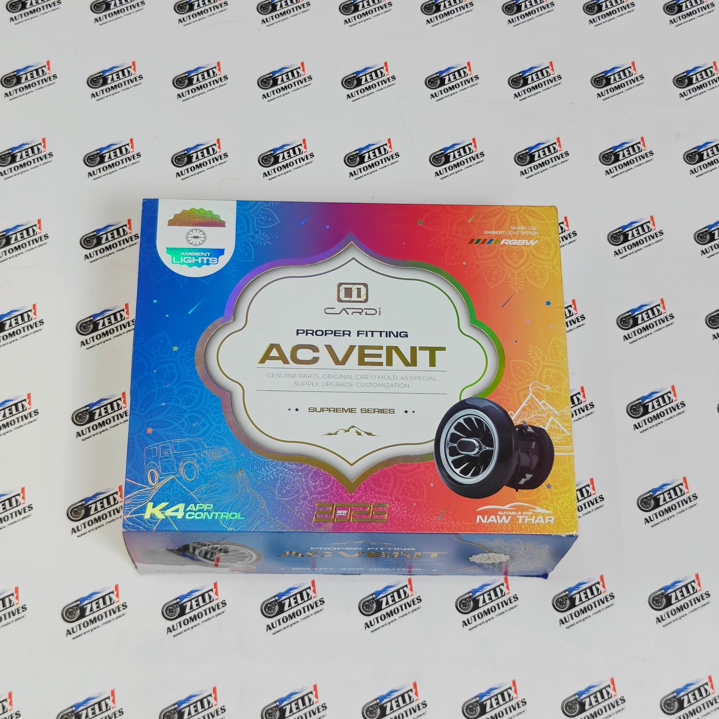 Cardi K4 AC Vent & Foot Light For Mahindra Thar & ROXX | Moving Stars Effect