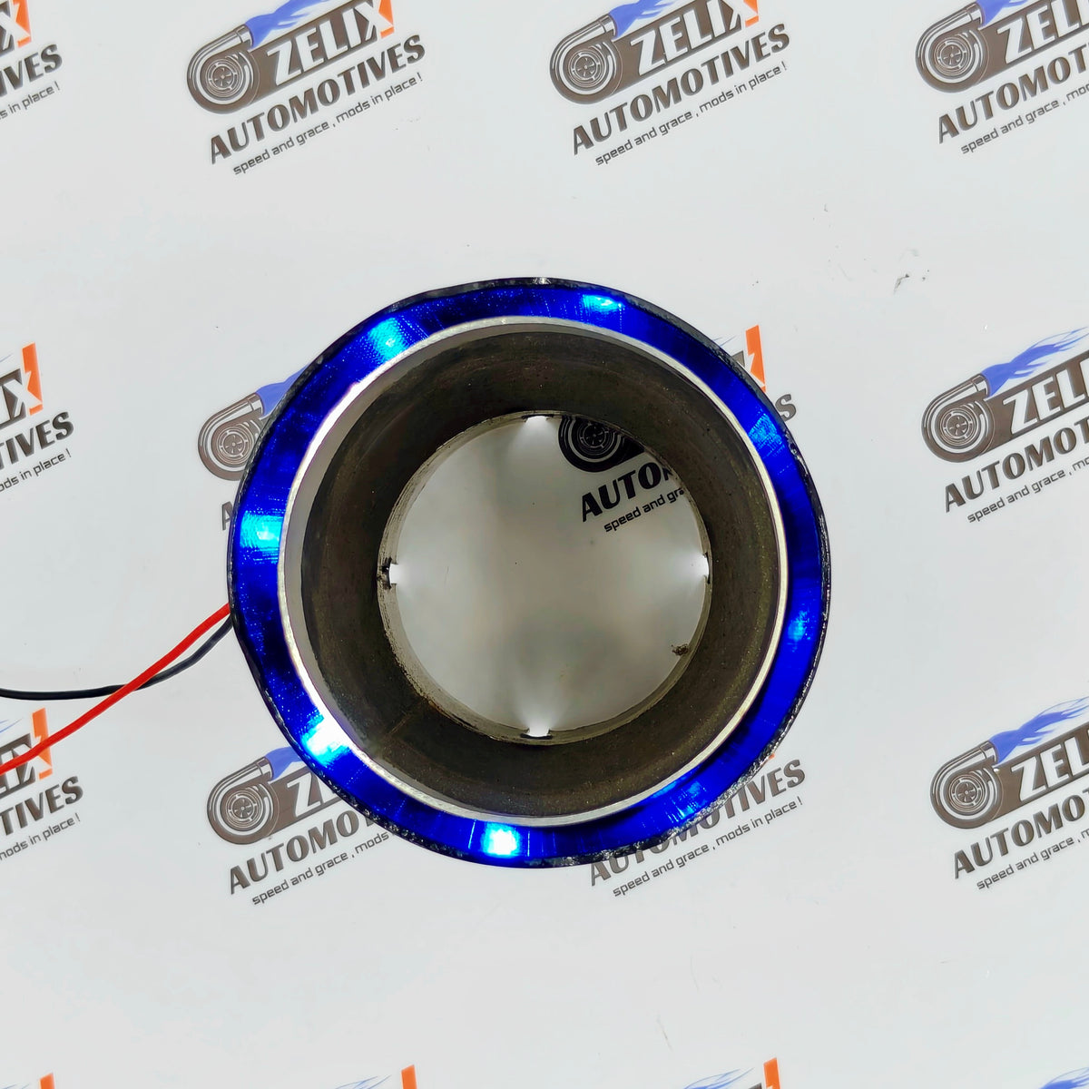 Akrapovic Single Exhaust Tip with Blue LED Illumination