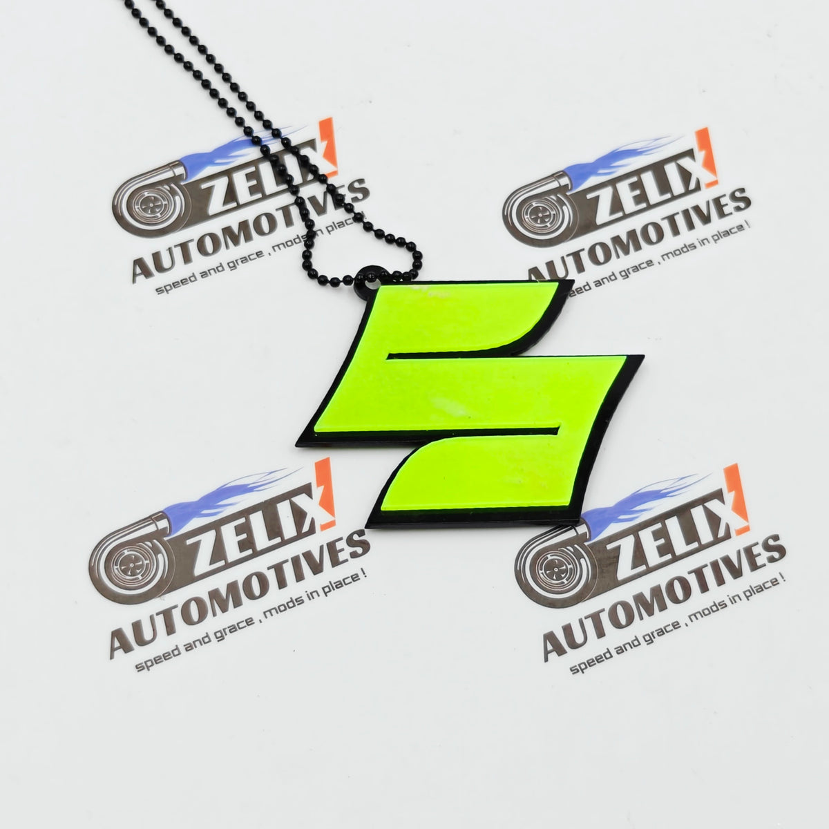 Neon Fluorescent Mirror Hanging For Mahindra, Hyundai, Suzuki, MG & Kia