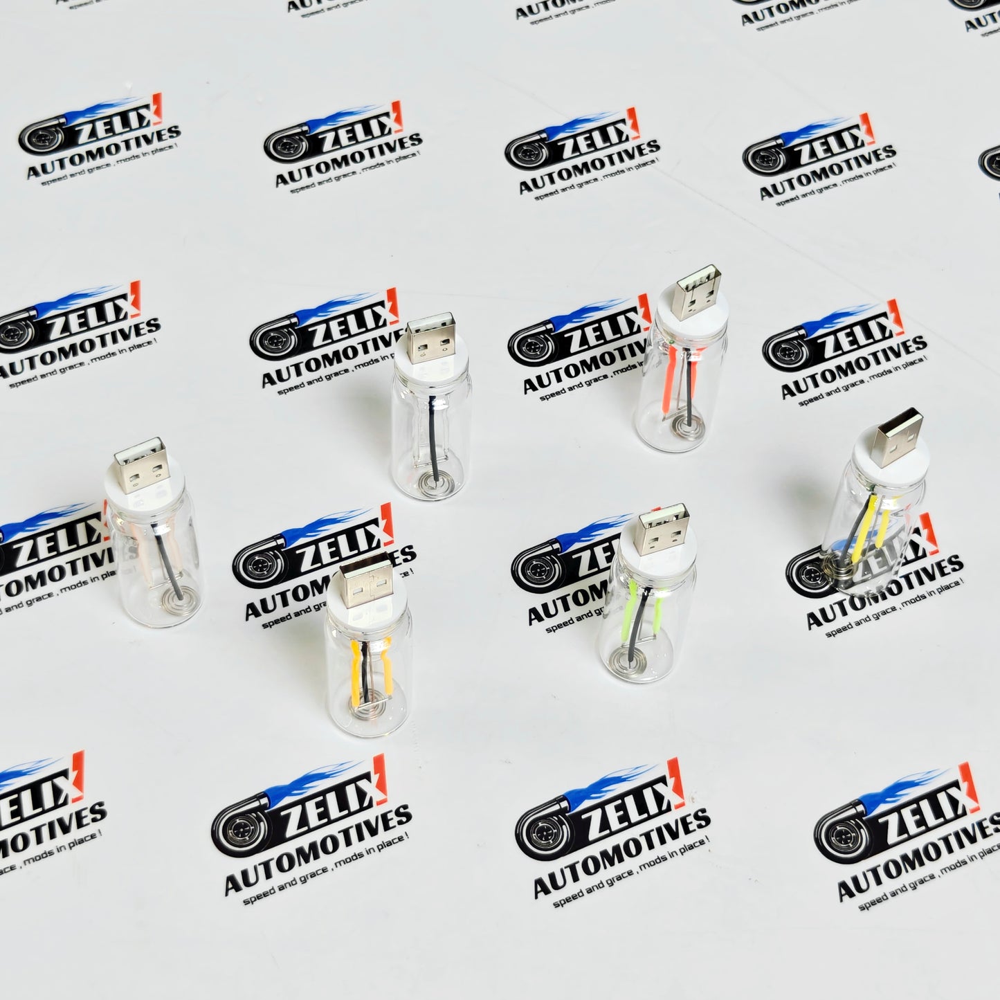 USB LED Car Bulb with Touch Switch Multi-Color