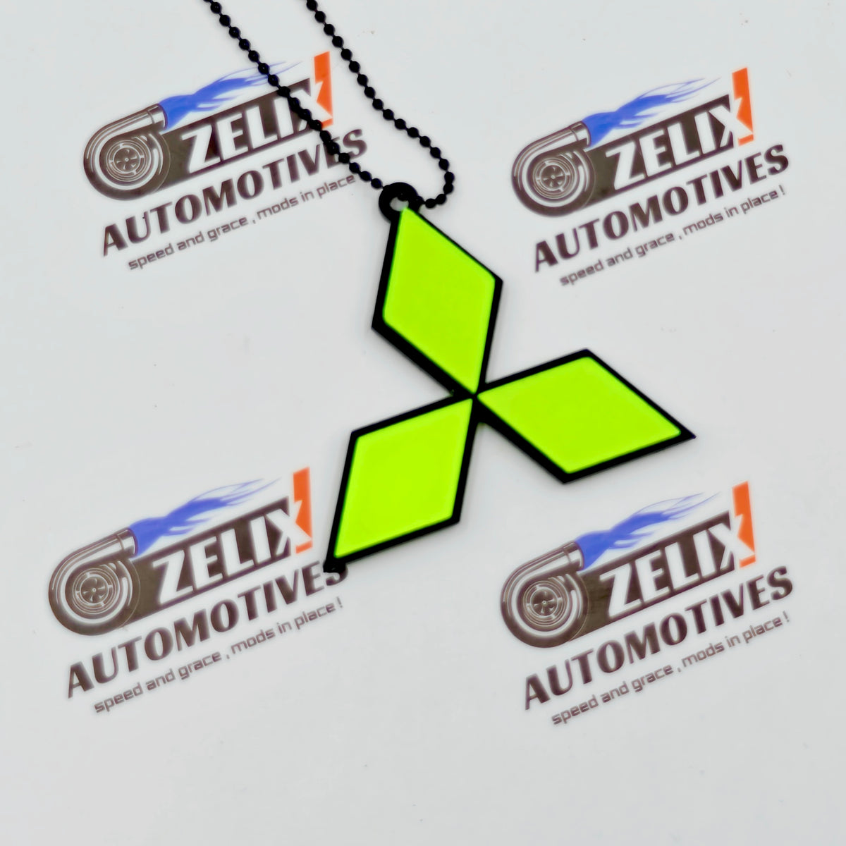 Neon Fluorescent Car Mirror Hanging For Ford,Nissan,Mitsubishi & Chevrolet