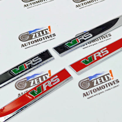Skoda VRS Side Fenders Emblems | Metallic Finish