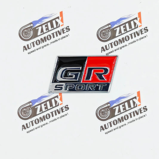 GR-Sport Badge For Toyota Cars | Metallic Finish