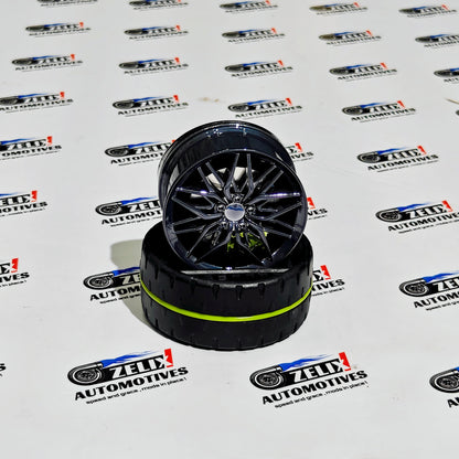 Solar Alloy Wheel Car Air Freshener – Rotating Dashboard Perfume