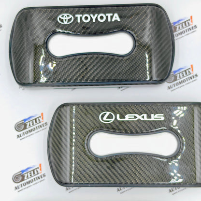 Original Carbon Finish Car Tissue Box for Toyota, Lexus & Land Rover